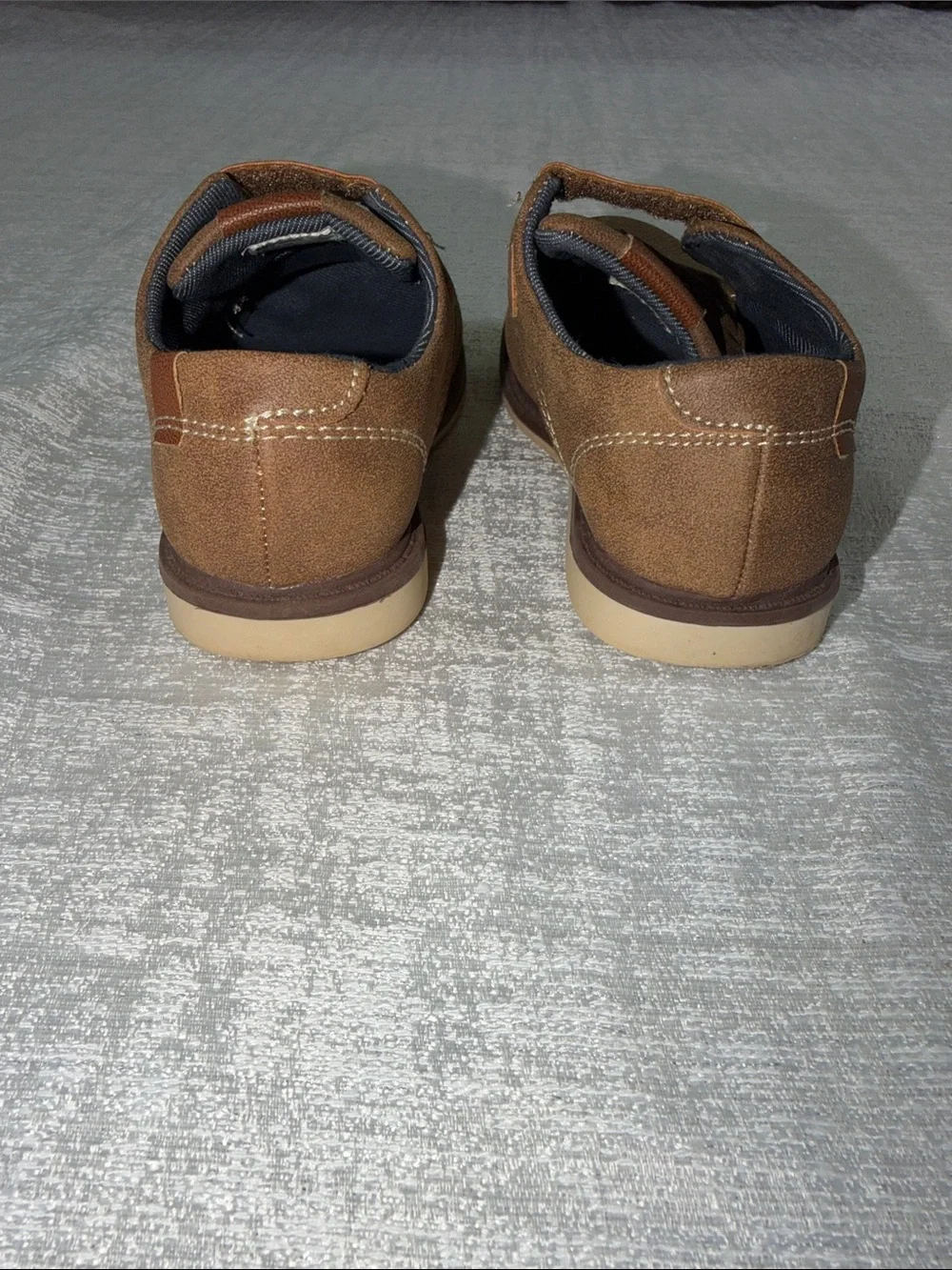Harper Canyon Brown Boys Dress Shoes Velcro Closure